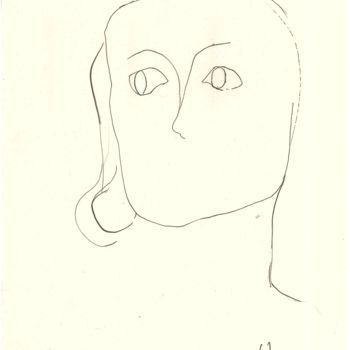 Disegno intitolato "donna" da Bruno, Opera d'arte originale, Inchiostro