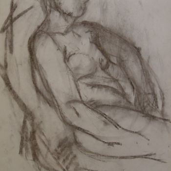 Drawing titled "sissy" by Bruno, Original Artwork, Charcoal