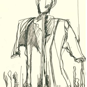 Disegno intitolato "spaventapasseri" da Bruno, Opera d'arte originale, Inchiostro
