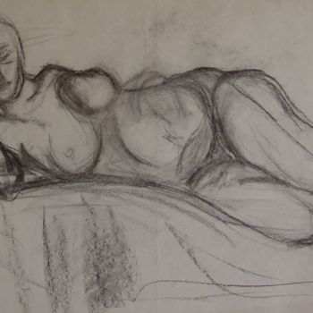 Drawing titled "sissy" by Bruno, Original Artwork, Charcoal