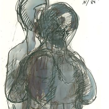 Desenho intitulada "chiacchierata-tra-a…" por Bruno, Obras de arte originais, Tinta