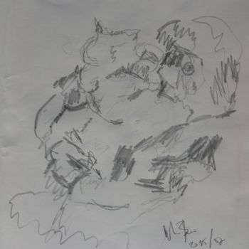 Drawing titled "momenti-2" by Bruno, Original Artwork, Pencil