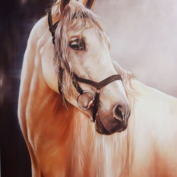 「caballo Ambar」というタイトルの絵画 Gorka Gonzalez Crespoによって, オリジナルのアートワーク, オイル