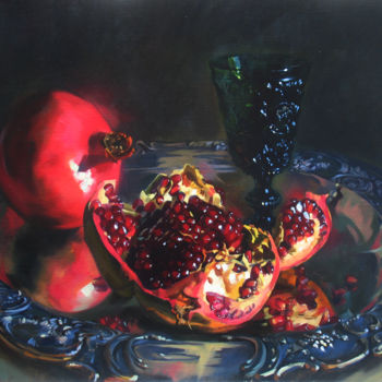 Картина под названием "Гранат" - Светлана Горячева, Подлинное произведение искусства, Масло