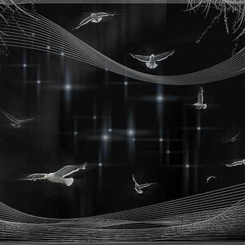 Цифровое искусство под названием "Ночь." - Goshanik, Подлинное произведение искусства