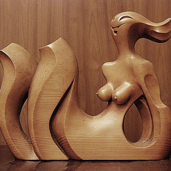 Sculpture titled "Шеколадка." by Goshanik, Original Artwork, Wood