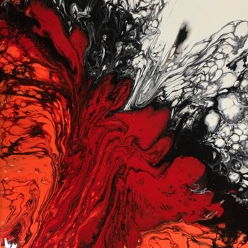 「Volcano」というタイトルの絵画 Malgorzata Kuraczykによって, オリジナルのアートワーク