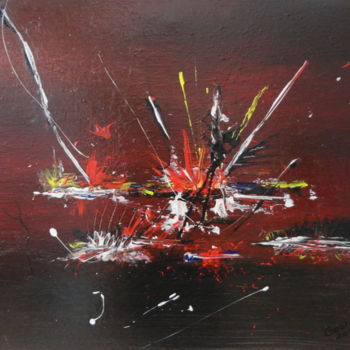 Malerei mit dem Titel "Fireworks" von Malgorzata Kuraczyk, Original-Kunstwerk, Acryl