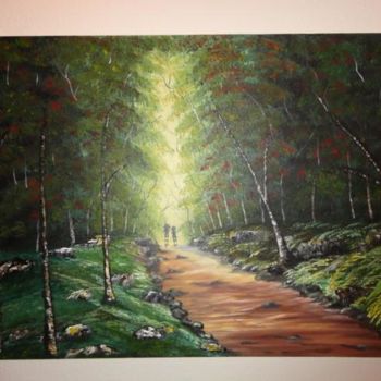 Pintura intitulada "forest" por Malgorzata Kuraczyk, Obras de arte originais, Acrílico