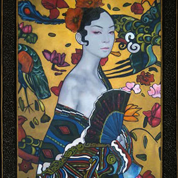 Peinture intitulée "L'Hyspano-Japonaise…" par Catherine Gosselin, Œuvre d'art originale, Huile