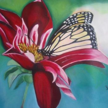 Peinture intitulée "Mariposa Tropical" par Yumira Guevara, Œuvre d'art originale