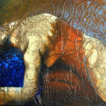 Pintura intitulada "La nuit trop longue" por Gotz, Obras de arte originais, Acrílico