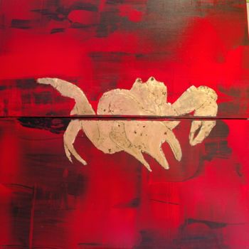 Painting titled "07 - Crabe songeur" by Pag, Original Artwork, Oil