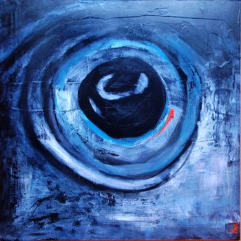 Schilderij getiteld "81 - Blue Marlin" door Pag, Origineel Kunstwerk, Olie