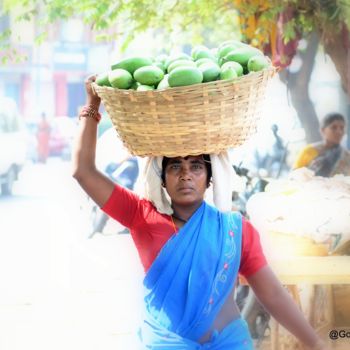 Photography titled "The Mango Vendor!" by Goutam Chakraborty, Original Artwork