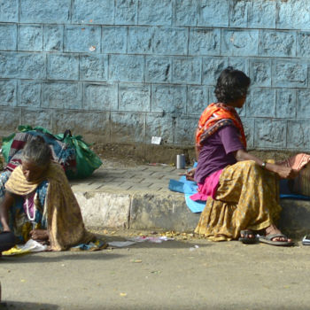 Photography titled "3 Generations on Ro…" by Goutam Chakraborty, Original Artwork