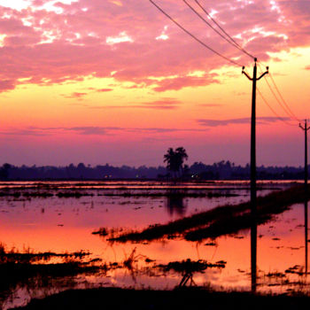 Photography titled "Glorious Sunset !" by Goutam Chakraborty, Original Artwork