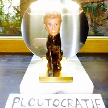 "ploutocratie" başlıklı Heykel Philippe Garsi tarafından, Orijinal sanat, Metaller