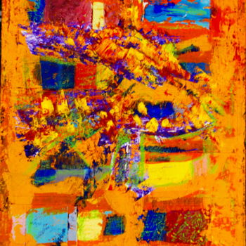 Malerei mit dem Titel "Die blaue Fuge.jpg" von Johnny Masada, Original-Kunstwerk, Acryl