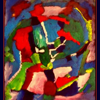 Painting titled "running colours" by Johnny Masada, Original Artwork, Oil