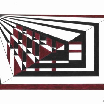 Painting titled "The Perspective Side" by Graciete Matos, Original Artwork, Marker