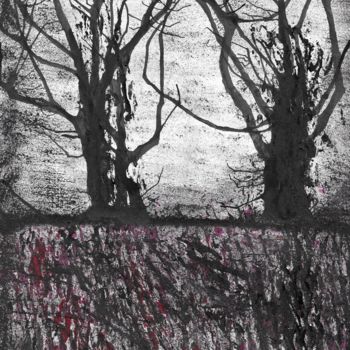 Картина под названием "The Trees that Whis…" - Graciete Matos, Подлинное произведение искусства, Акрил