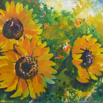 Painting titled "Sunflower" by Grace Choong, Original Artwork