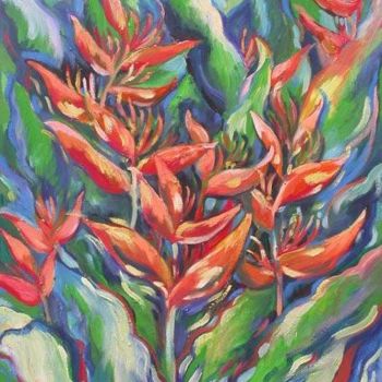 Картина под названием "helicornia2" - Grace Choong, Подлинное произведение искусства