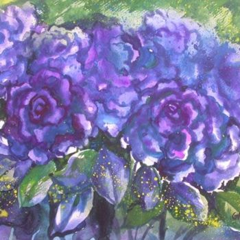 Painting titled "Blue roses" by Grace Choong, Original Artwork