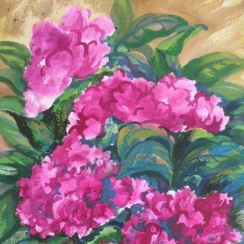 Painting titled "Floral1" by Grace Choong, Original Artwork