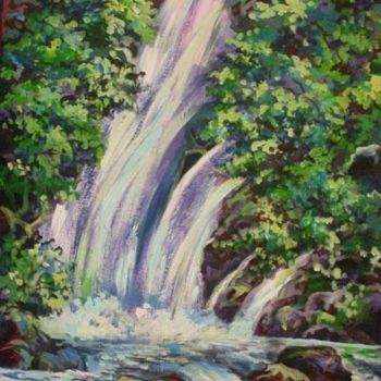 Pittura intitolato "waterfall" da Grace Choong, Opera d'arte originale