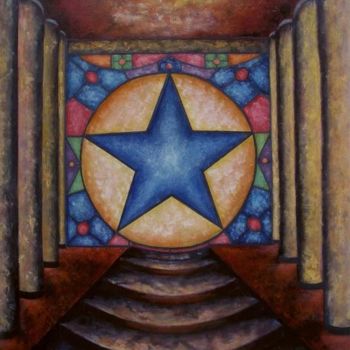 Malarstwo zatytułowany „"Estrela Azul"” autorstwa Graciela Diaz Zaid, Oryginalna praca