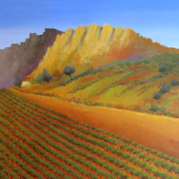 Peinture intitulée "Les vignes de Gigon…" par Graciela Grimaldi, Œuvre d'art originale, Acrylique Monté sur Châssis en bois