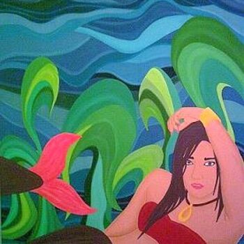 Pintura titulada "Muñeca de Agua" por Graciela Hidalgo, Obra de arte original