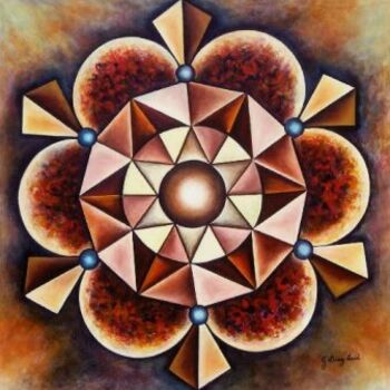 Malerei mit dem Titel ""Mandala"" von Graciela Diaz Zaid, Original-Kunstwerk