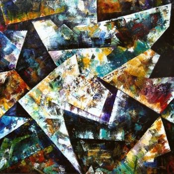 Painting titled ""Fragmentos II"" by Graciela Diaz Zaid, Original Artwork