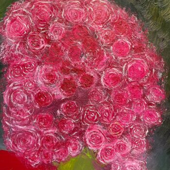 Painting titled "Roses for Mum" by Graeme Callaghan, Original Artwork, Oil