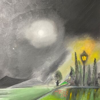 Картина под названием "Path to the Ligjt" - Graeme Callaghan, Подлинное произведение искусства, Масло Установлен на Деревянн…