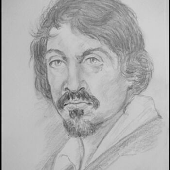 Drawing titled "Caravaggio" by Victor Covaliov, Original Artwork