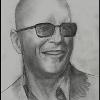 Drawing titled "Bruce Willis" by Victor Covaliov, Original Artwork