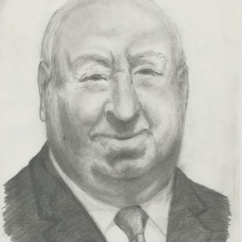「Alfred Hitchcock」というタイトルの描画 Victor Covaliovによって, オリジナルのアートワーク