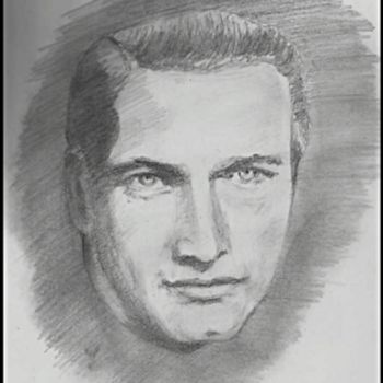 Drawing titled "Paul Newman" by Victor Covaliov, Original Artwork