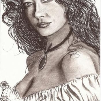 「Catherine Zeta-Jones」というタイトルの描画 Minaによって, オリジナルのアートワーク, その他