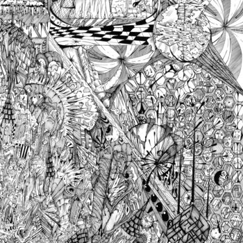 Рисунок под названием "Ink Chaos" - Graham Rhodes, Подлинное произведение искусства, Чернила