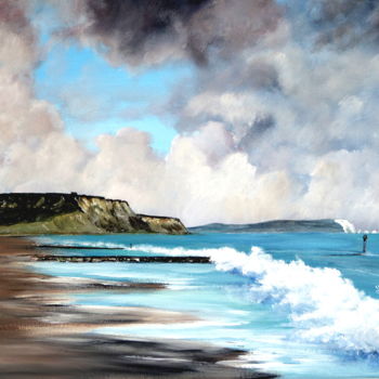 Malerei mit dem Titel "Storm clouds" von Graham Evans, Original-Kunstwerk, Acryl