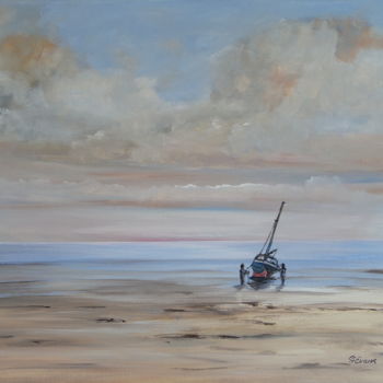 Painting titled "Beached" by Graham Evans, Original Artwork, Acrylic