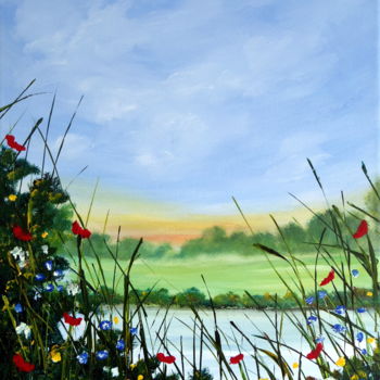 Painting titled "Summer morning" by Graham Evans, Original Artwork, Acrylic