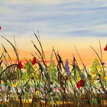 Painting titled "Morning bloom" by Graham Evans, Original Artwork, Acrylic