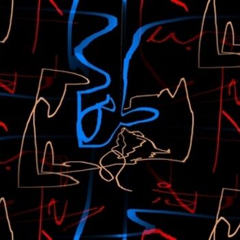 Digitale Kunst mit dem Titel "HOMME ET SON CHIEN…" von Granad'A, Original-Kunstwerk