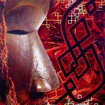 Painting titled "Images d'Afrique 16" by Grandorfa, Original Artwork